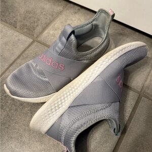 Adidas Gray and Pink Casual Slip-Ons